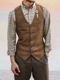Klassische Tweed Anzugweste