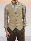 Klassische Tweed Anzugweste