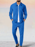 Athleisure weiches Waffelstrick Jacken Set