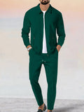 Athleisure weiches Waffelstrick Jacken Set