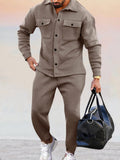 Zweiteiliges Athleisure-Set in Velours-Optik