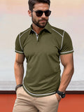 Klassisches Soft Color-Block Poloshirt