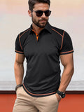 Klassisches Soft Color-Block Poloshirt