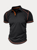 Klassisches Soft Color-Block Poloshirt