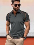 Klassisches Soft Color-Block Poloshirt