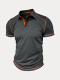 Klassisches Soft Color-Block Poloshirt