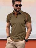 Klassisches Soft Color-Block Poloshirt