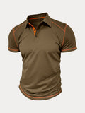Klassisches Soft Color-Block Poloshirt
