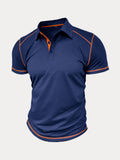 Klassisches Soft Color-Block Poloshirt