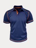 Klassisches Soft Color-Block Poloshirt