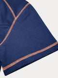 Klassisches Soft Color-Block Poloshirt