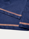 Klassisches Soft Color-Block Poloshirt