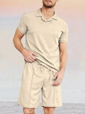 2-teiliges Athleisure-Outfit aus Waffelstrick