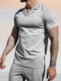 2-teiliges Athleisure-Outfit aus Waffelstrick