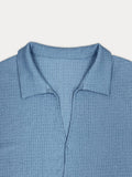 Casual Shirt Set mit Wasserwellen Struktur