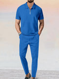 Athleisure 2-teiliges Waffelstrick-Set