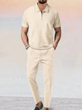 Athleisure 2-teiliges Waffelstrick-Set