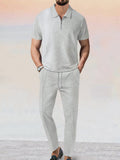 Athleisure 2-teiliges Waffelstrick-Set