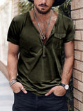 Lässiges essenzielles Henley-Shirt