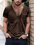 Lässiges essenzielles Henley-Shirt