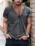 Lässiges essenzielles Henley-Shirt