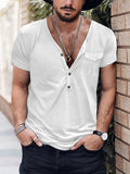 Lässiges essenzielles Henley-Shirt