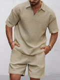 Lässiges Waffelstrick Casual Set