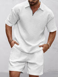 Lässiges Waffelstrick Casual Set
