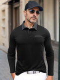 Essential Color-Block Langarm-Poloshirt