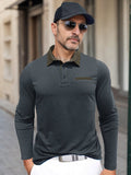 Essential Color-Block Langarm-Poloshirt