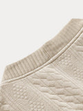 Weicher Jacquard-Cardigan im Utility-Stil