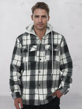 Bequeme Flanell-Karojacke mit Kapuze