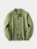 Bequeme Strickjacke mit Polokragen