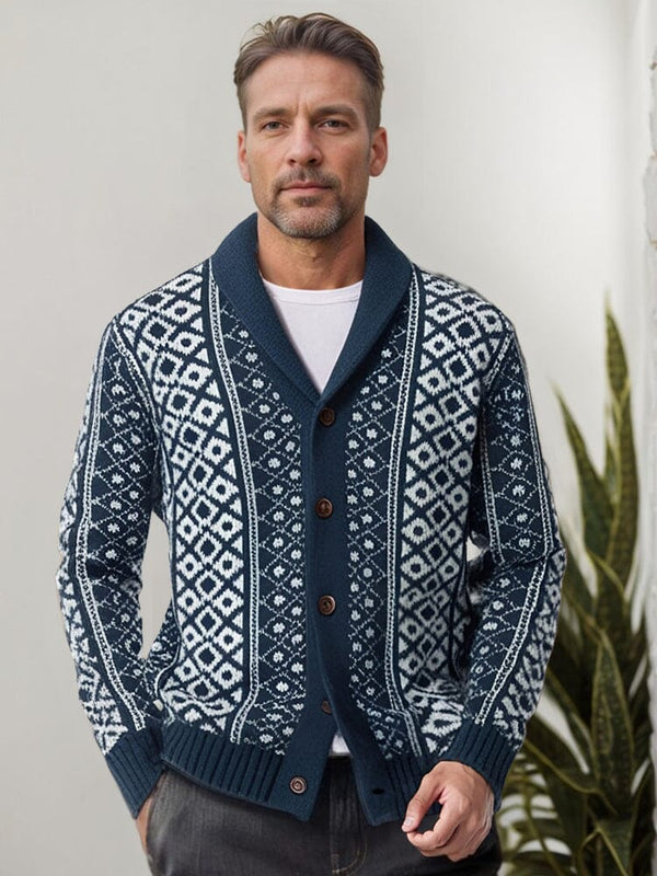 Vintage Strickjacke mit Schalkragen