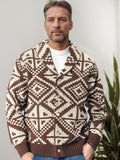 Trendige Strickjacke mit Schalkragen