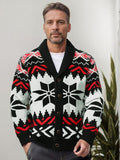 Dicke Strickjacke mit Jacquardmuster