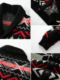 Dicke Strickjacke mit Jacquardmuster