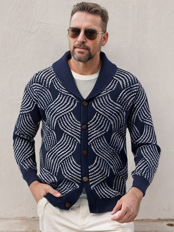 Bequeme Jacquard-Strickjacke