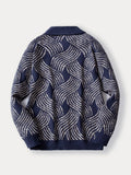 Bequeme Jacquard-Strickjacke