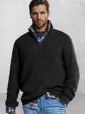 Lässiger Stehkragen-Strickpullover