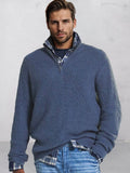 Lässiger Stehkragen-Strickpullover