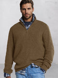 Lässiger Stehkragen-Strickpullover