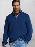 Lässiger Stehkragen-Strickpullover