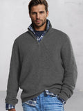 Lässiger Stehkragen-Strickpullover