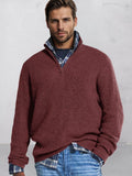 Lässiger Stehkragen-Strickpullover