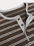 Bequemes weiches gestreiftes Henley-Shirt