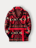 Vintage Jacquard-Strick-Cardigan
