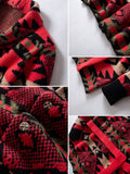 Vintage Jacquard-Strick-Cardigan