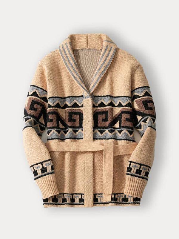 Luxuriöser Strick-Jacquard-Cardigan