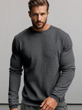Lässiges Karo-Pullover-Sweatshirt